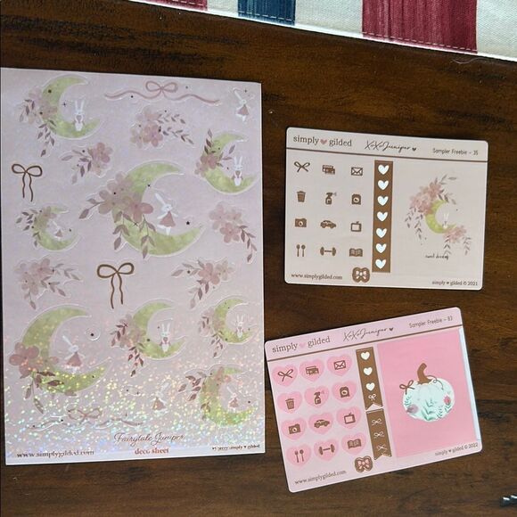Simply Gilded Charming Pink and Beige Stationery Set mix sizes - Picture 4 of 7